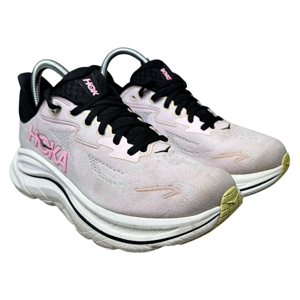 Hoka One One Clifton 10 Women's Running Shoes 8(B) Carnation Starlight Glow Pink